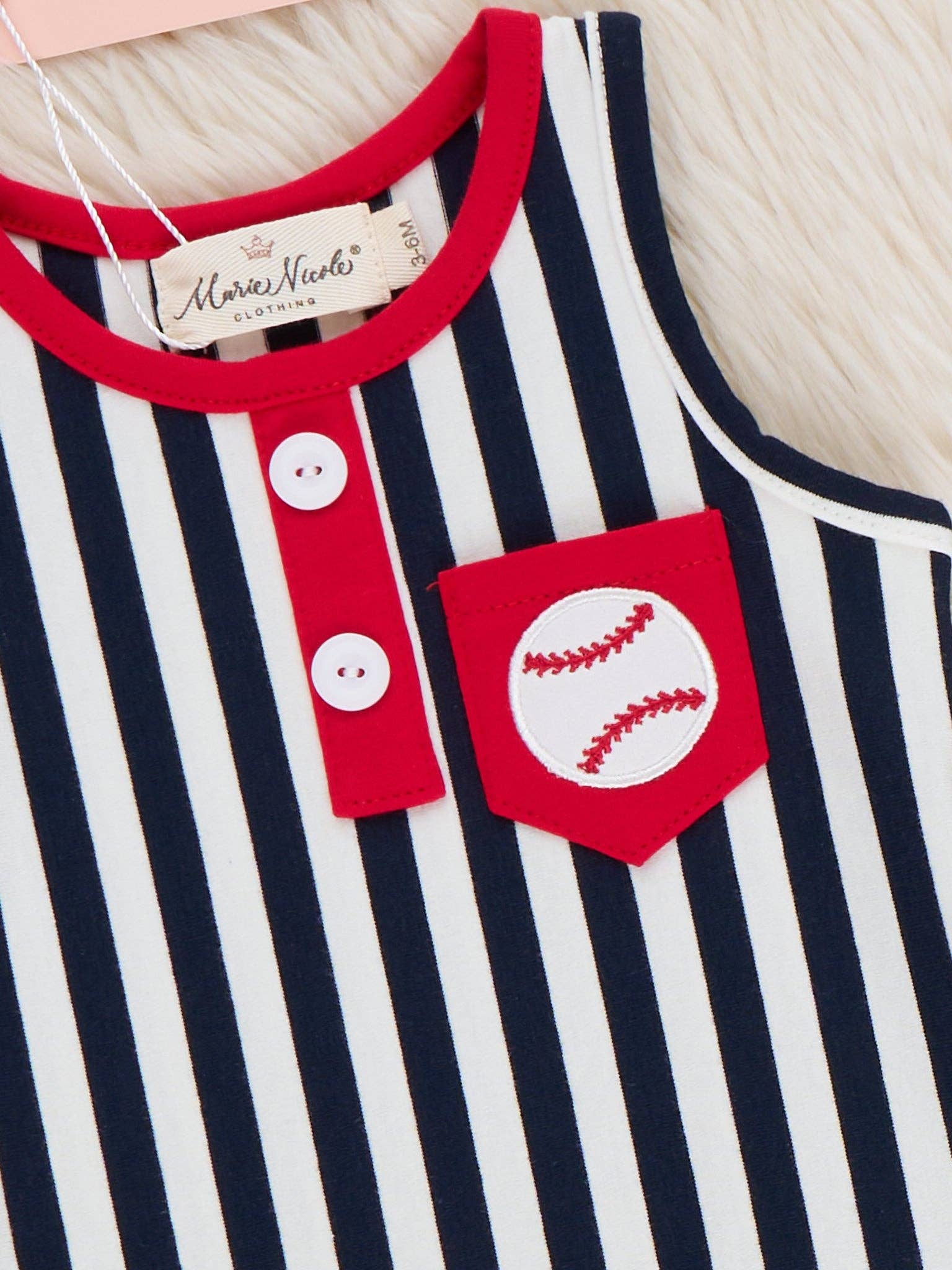 Play Ball Pocket Embroidered Cotton Johnny