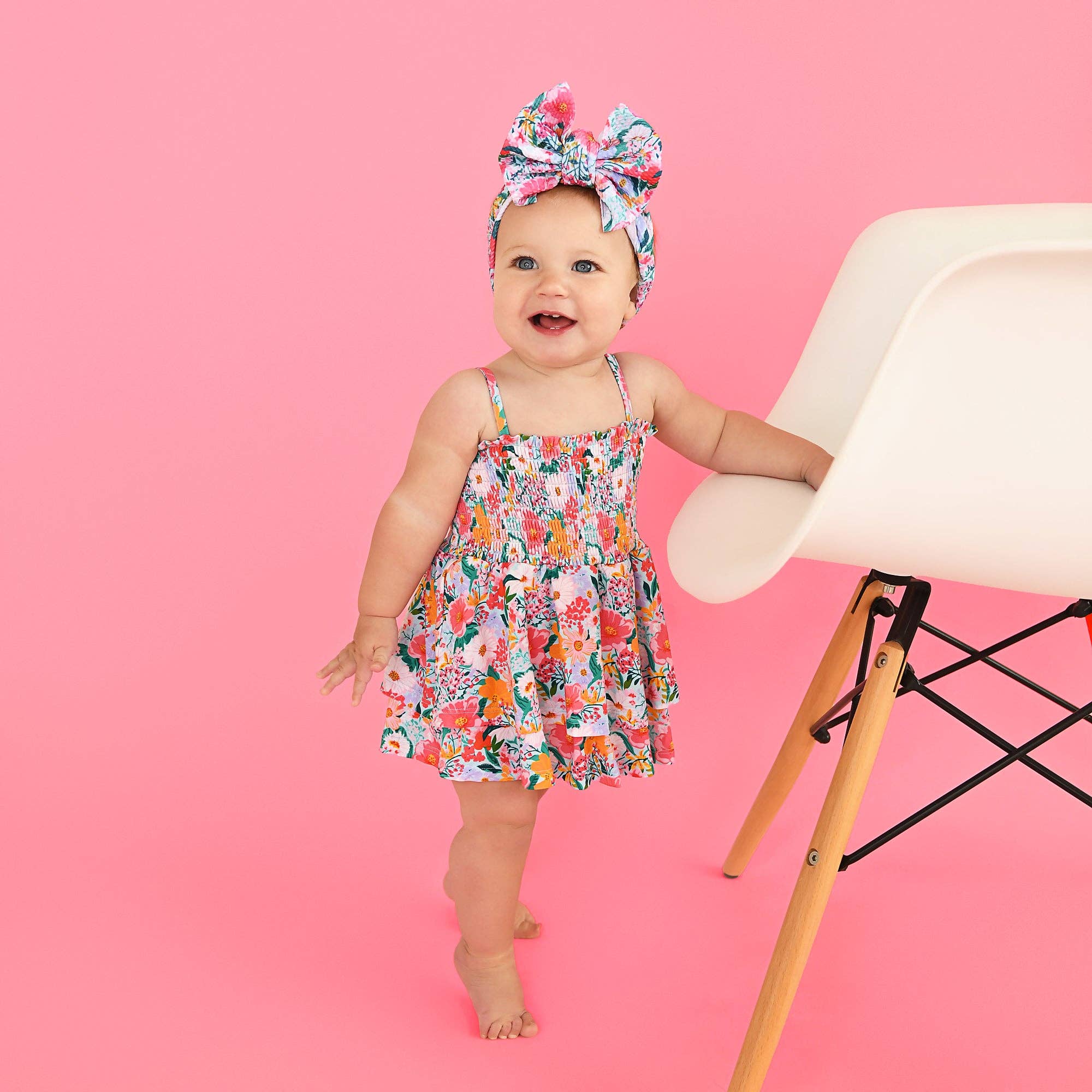 Cecelia Floral Smocked Tiered Tutu