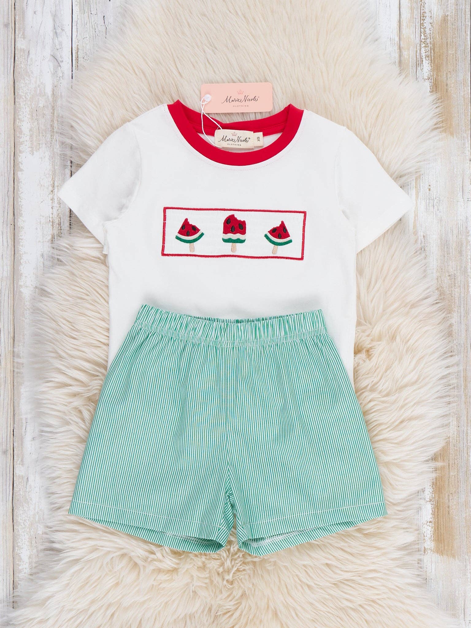 Watermelon Fun Embroidered Outfit