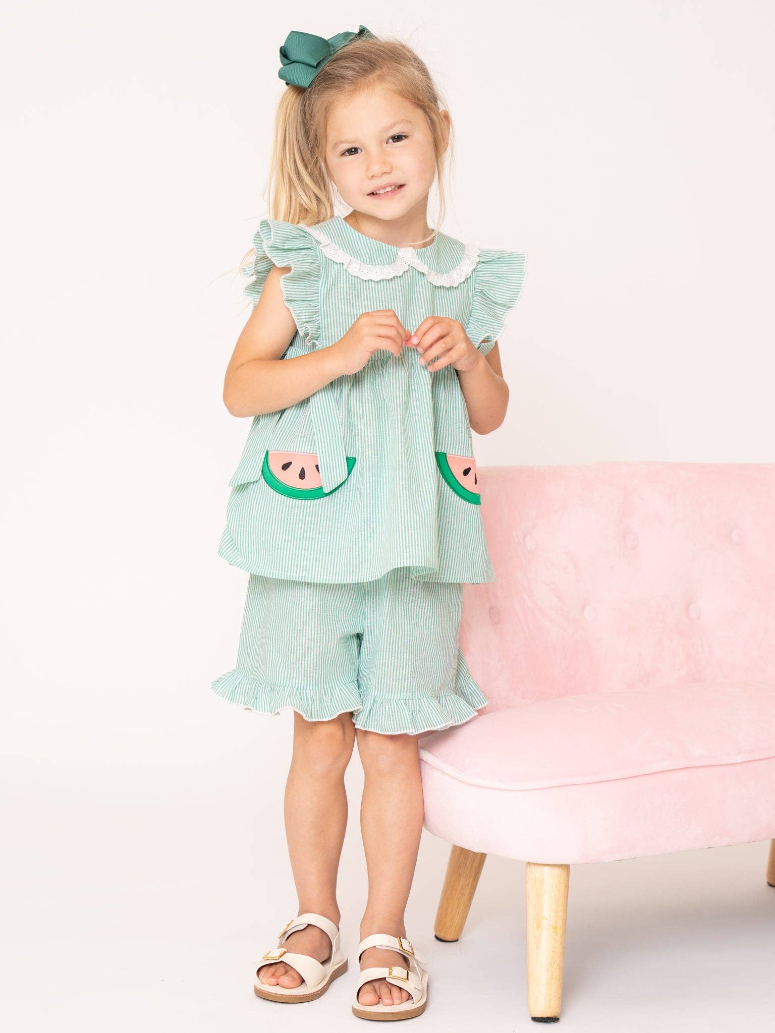 Watermelon Sweetie Ruffle Outfit
