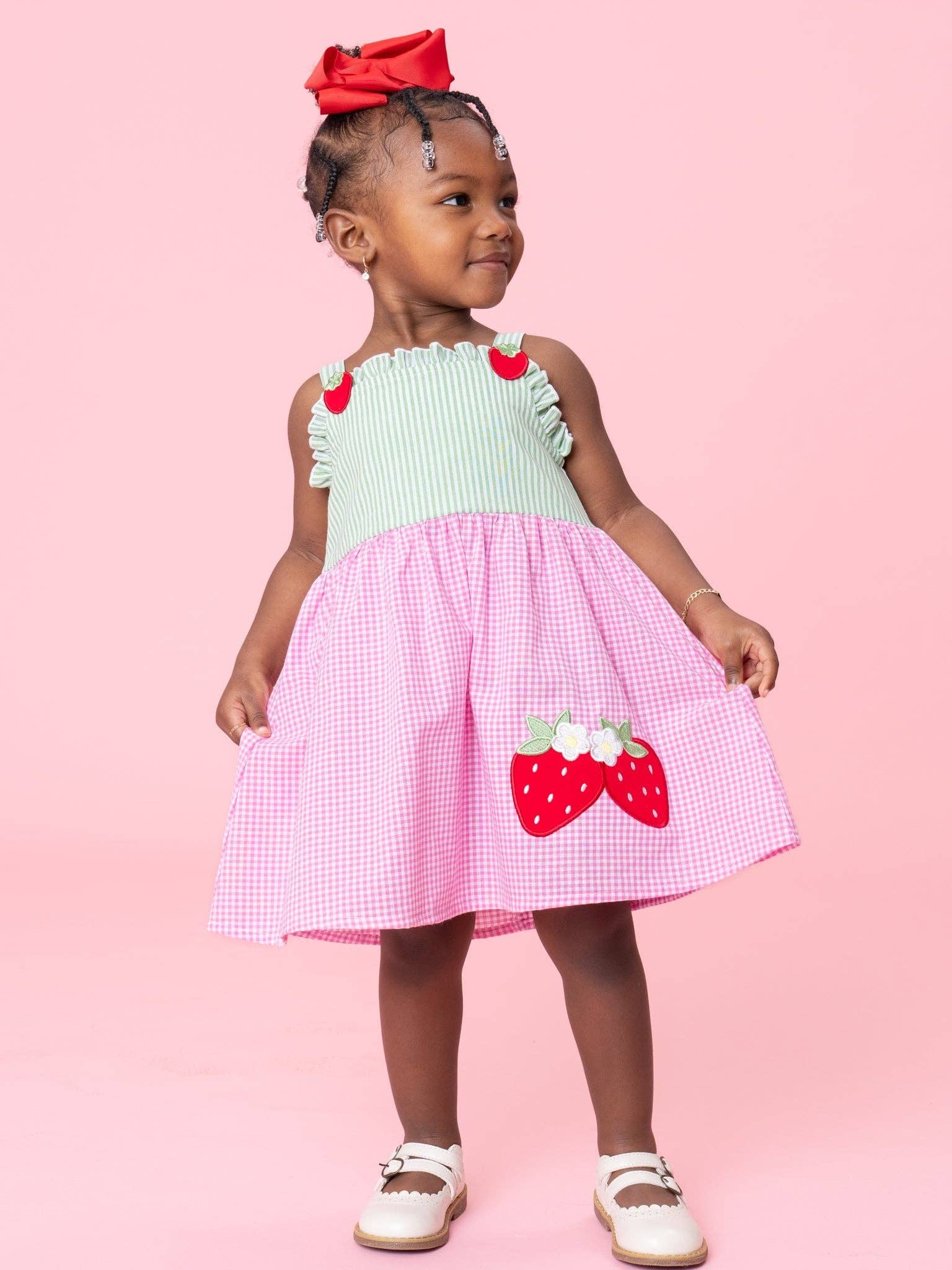 Sweet Berry Duo Embroidered Dress