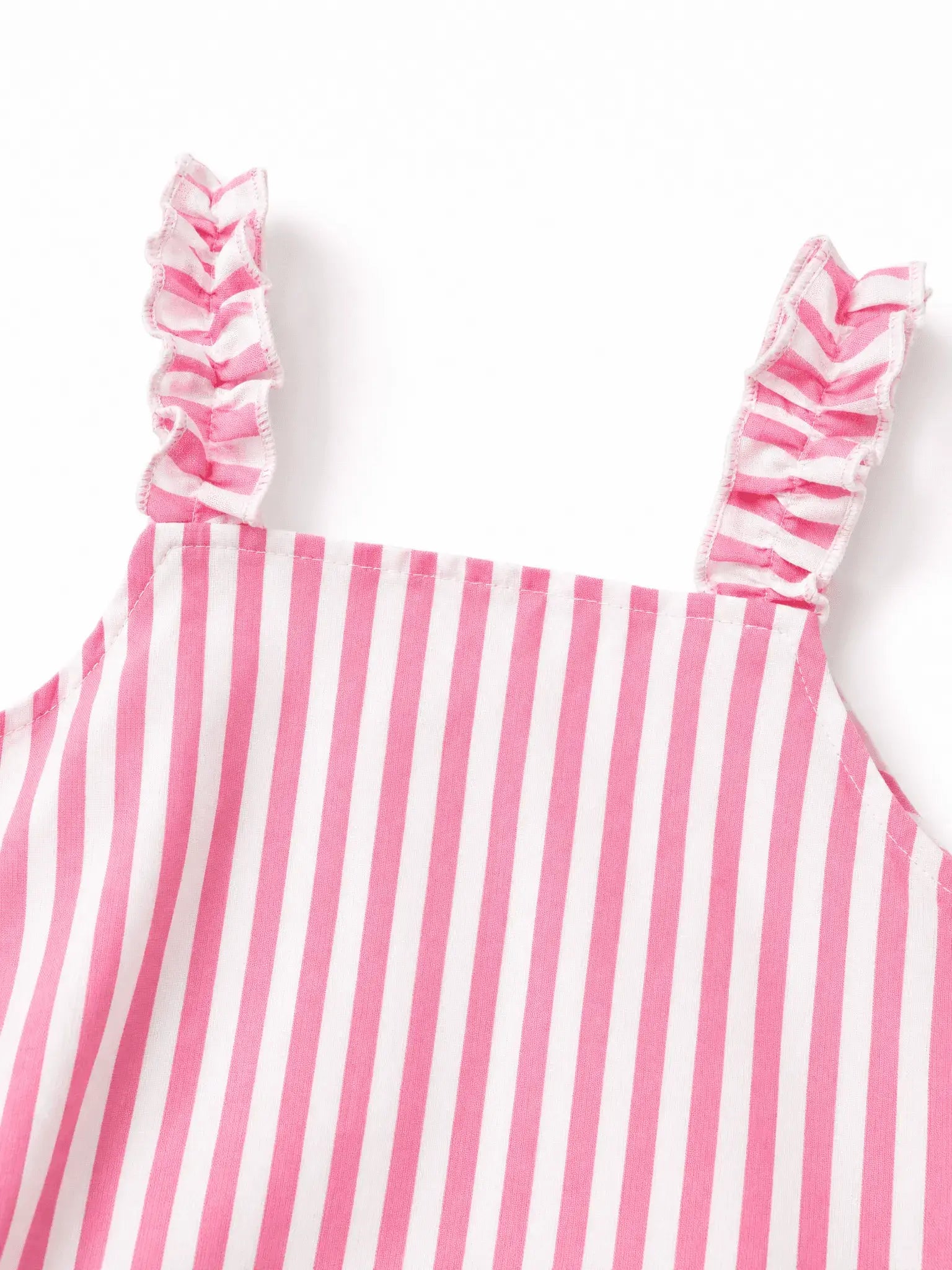 Pink Striped Tulip Top and Shorts Set
