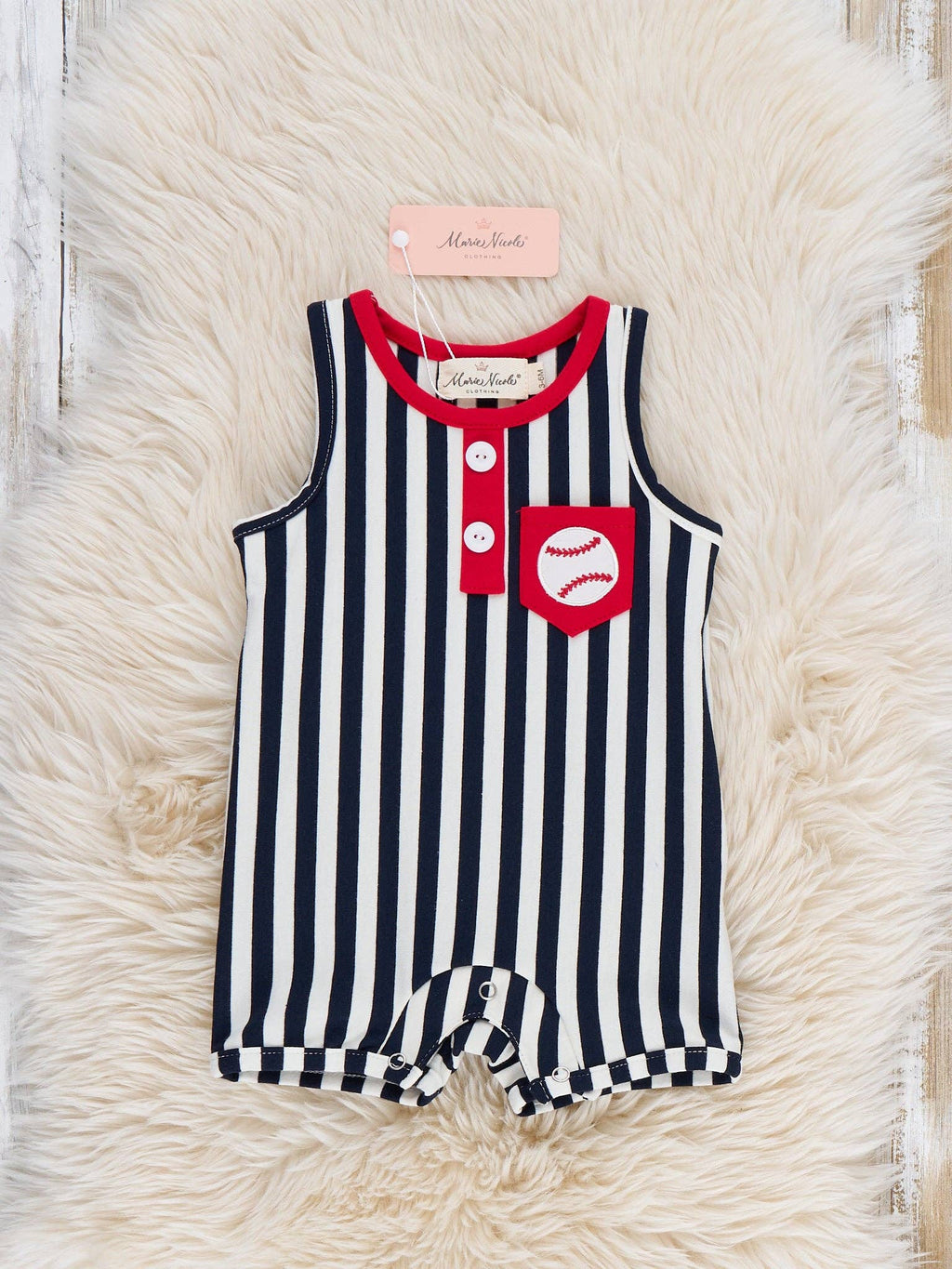Play Ball Pocket Embroidered Cotton Johnny