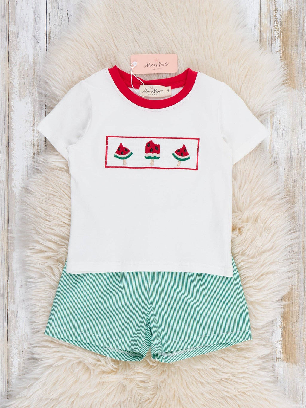 Watermelon Fun Embroidered Outfit