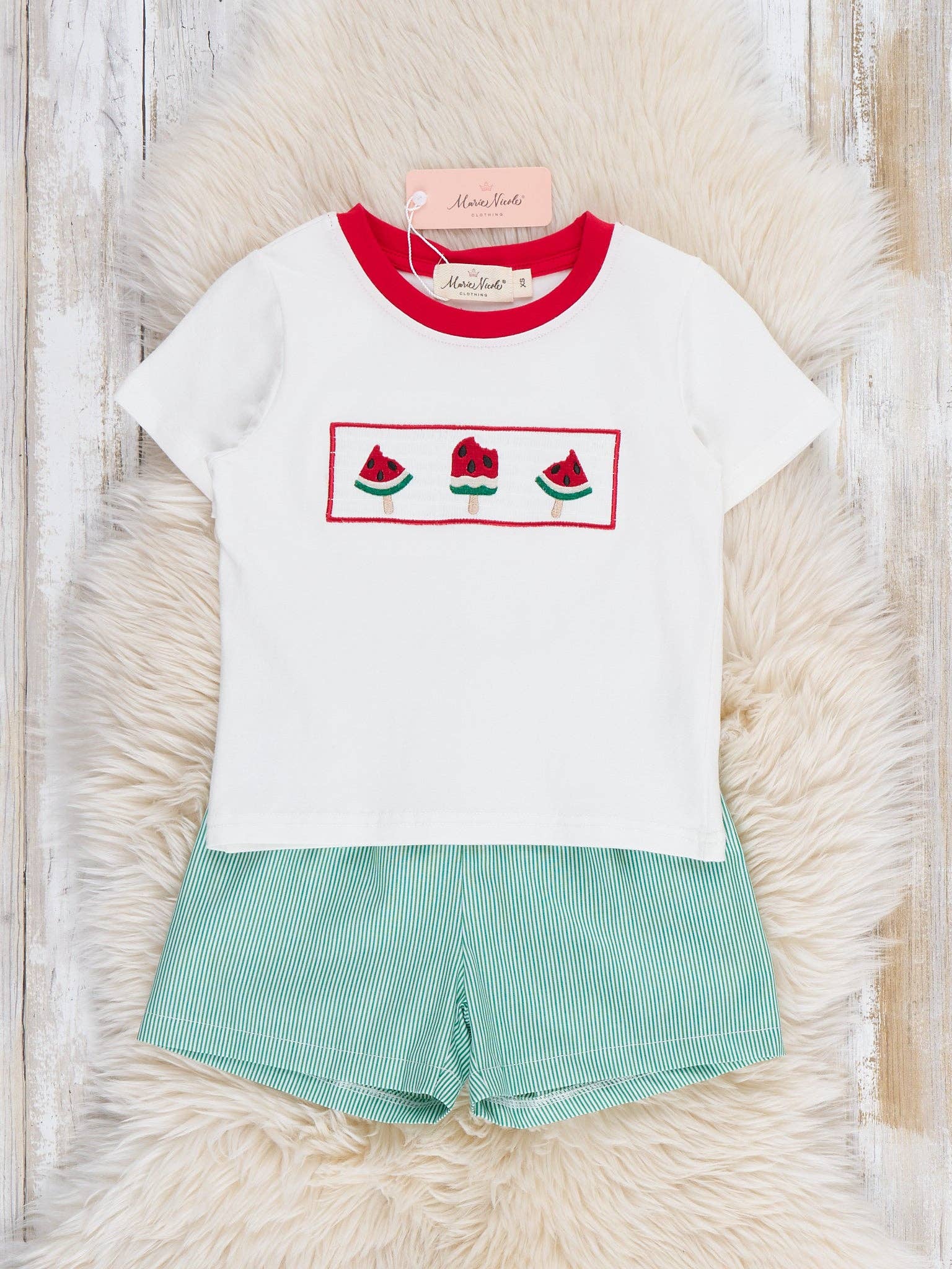 Watermelon Fun Embroidered Outfit