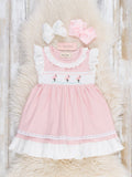 Flamingo Smocked Ruffle Dress
