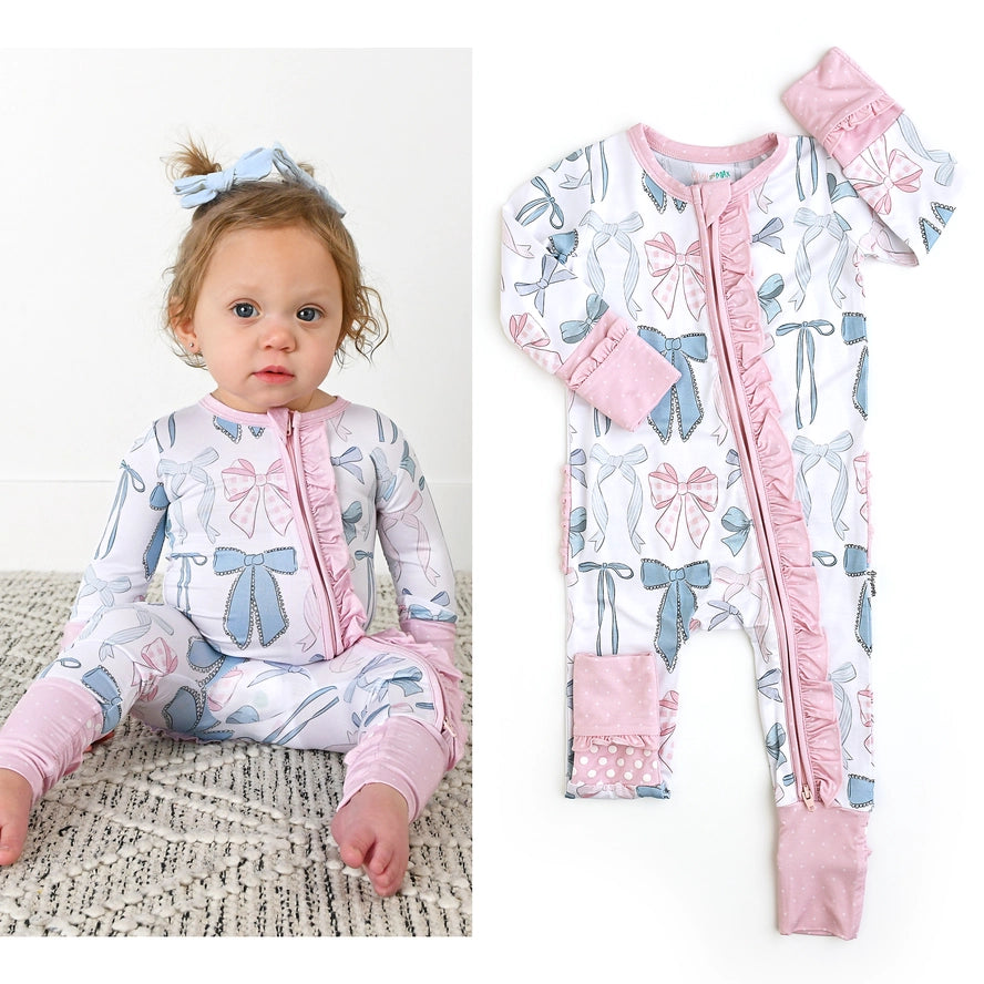 Samantha Bows Ruffle Zip