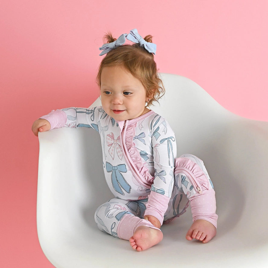Samantha Bows Ruffle Zip