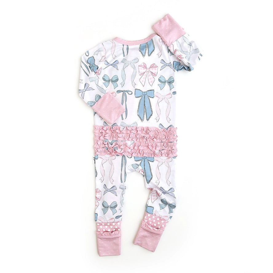 Samantha Bows Ruffle Zip