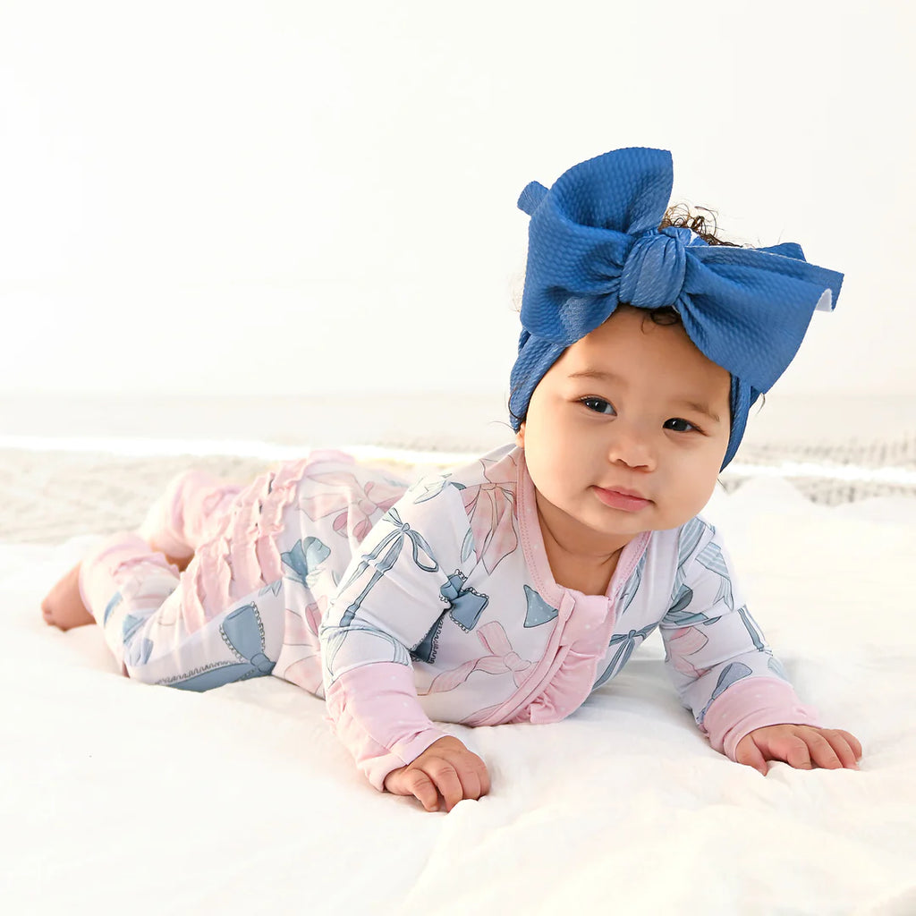 Samantha Bows Ruffle Zip