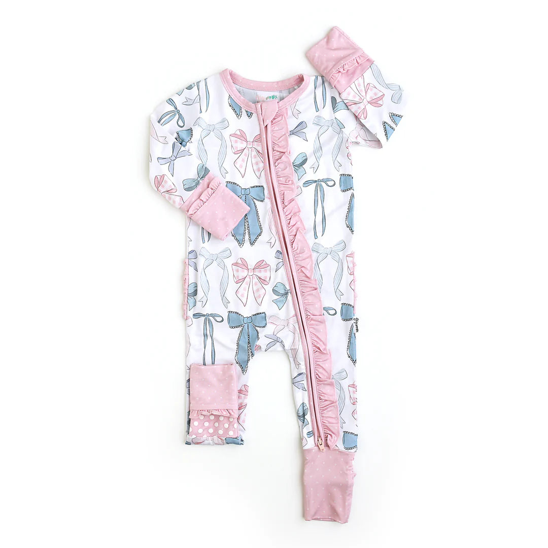 Samantha Bows Ruffle Zip